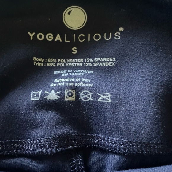 Yogalicious High Waist 7/8 Blue Leggings Size Small - Picture 6 of 6